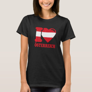 I Liebe Österreich Heimat Österreichische Flagge 4 T-Shirt