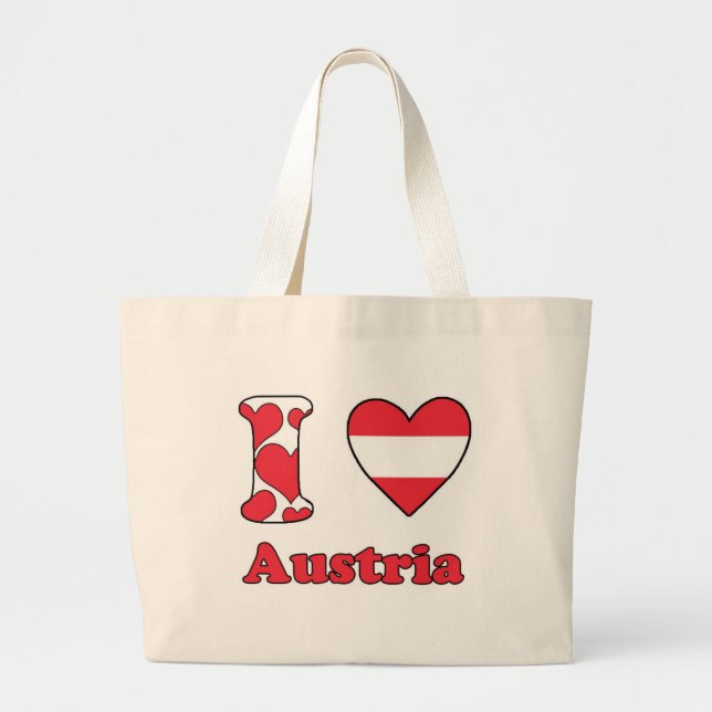 I Liebe Österreich Jumbo Stoffbeutel (Vorne)