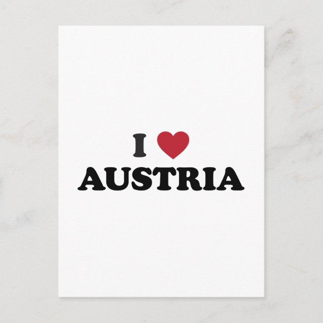 I Liebe Österreich Postkarte (Vorderseite)