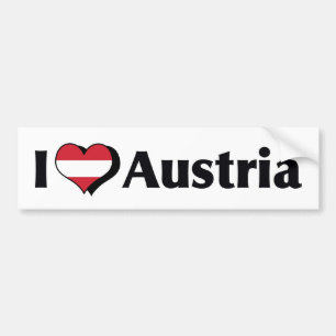 I Liebe - Österreichs Flagge Autoaufkleber