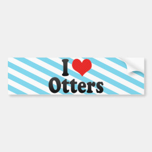 I Liebe-Otter Autoaufkleber