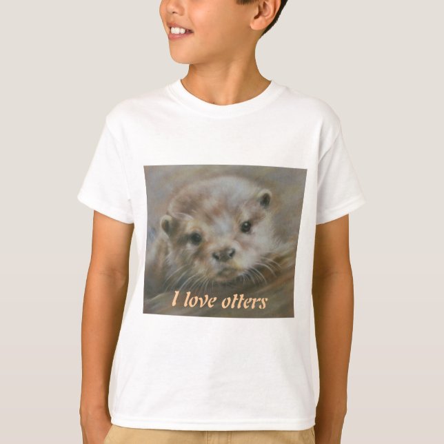 I Liebe Otter T-Shirt (Vorderseite)