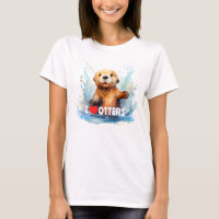 I Liebe Otters Niedliches Meer Otter in Wasser Per