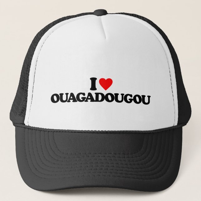 I LIEBE OUAGADOUGOU TRUCKERKAPPE (Vorderseite)