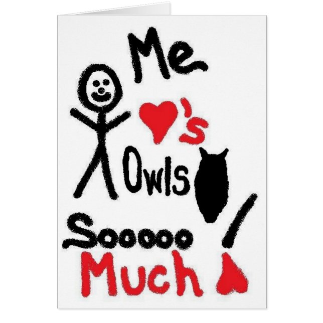 I Liebe Owls Cartoon (Vorne)
