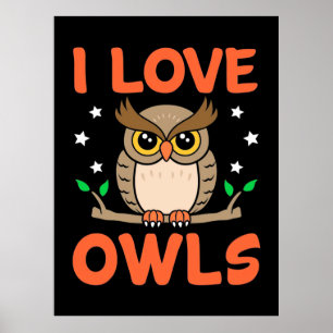 I Liebe Owls Poster