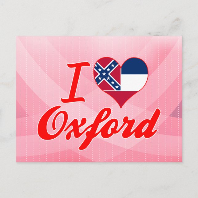 I Liebe Oxford, Mississippi Postkarte (Vorderseite)