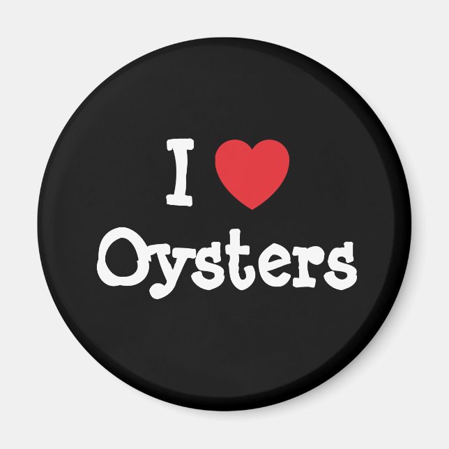 I Liebe Oysterherz personalisiert Magnet (Vorne)