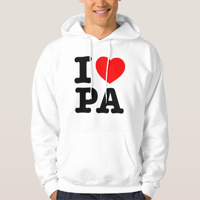 I LIEBE PA Pennsylvania Hoodie (Vorderseite)