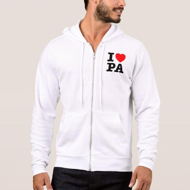 I LIEBE PA Pennsylvania Hoodie (Vorderseite)