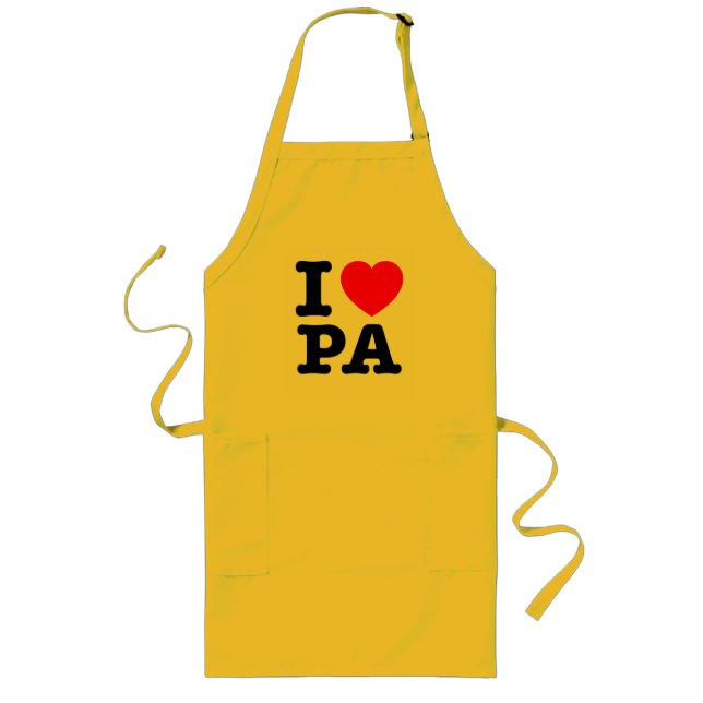 I LIEBE PA Pennsylvania Lange Schürze (Vorne)