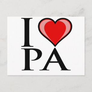 I Liebe PA - Pennsylvania Postkarte