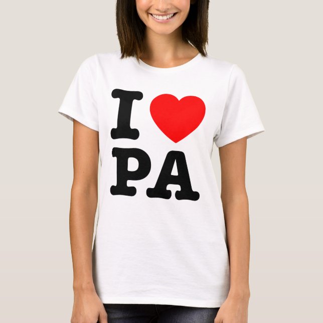 I LIEBE PA Pennsylvania T-Shirt (Vorderseite)
