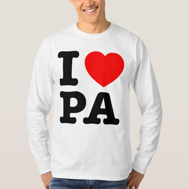 I LIEBE PA Pennsylvania T-Shirt (Vorderseite)