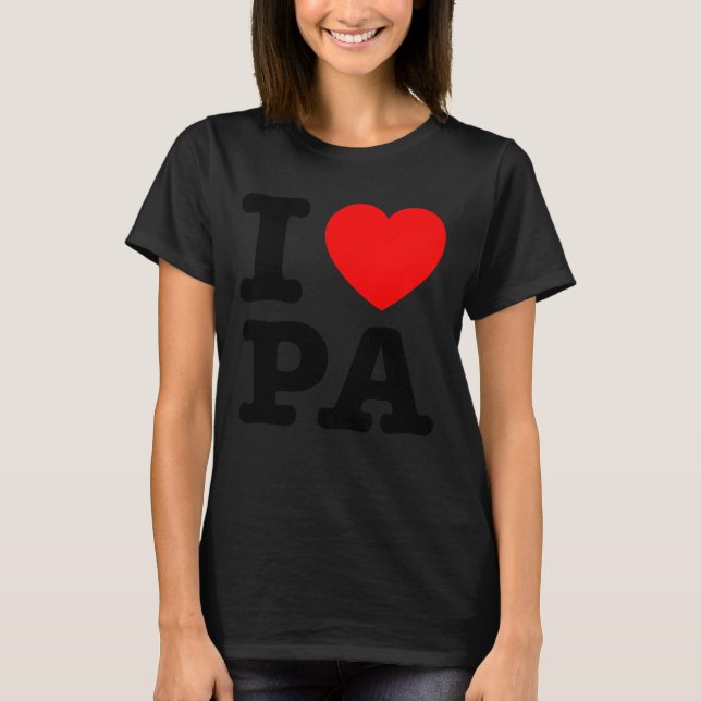I LIEBE PA Pennsylvania T-Shirt (Vorderseite)