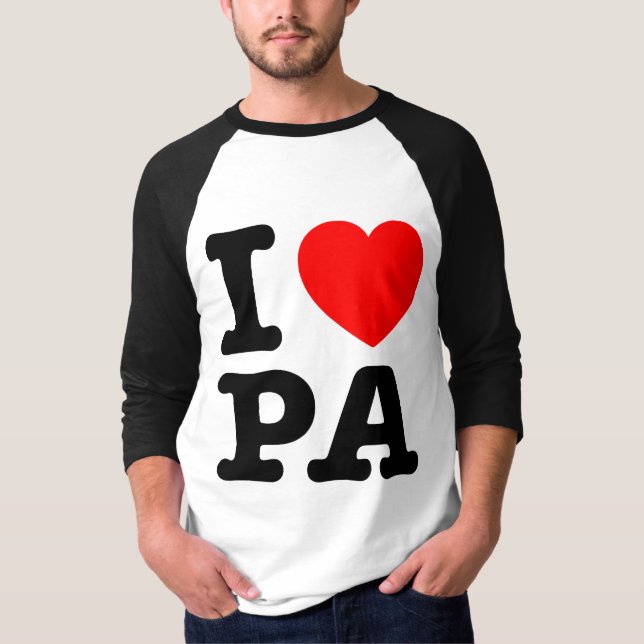 I LIEBE PA Pennsylvania T-Shirt (Vorderseite)