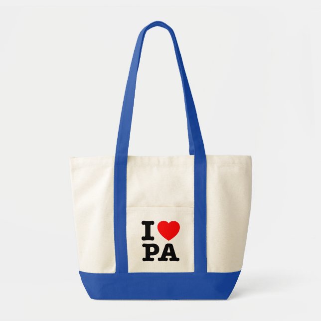I LIEBE PA Pennsylvania Tragetasche (Vorne)