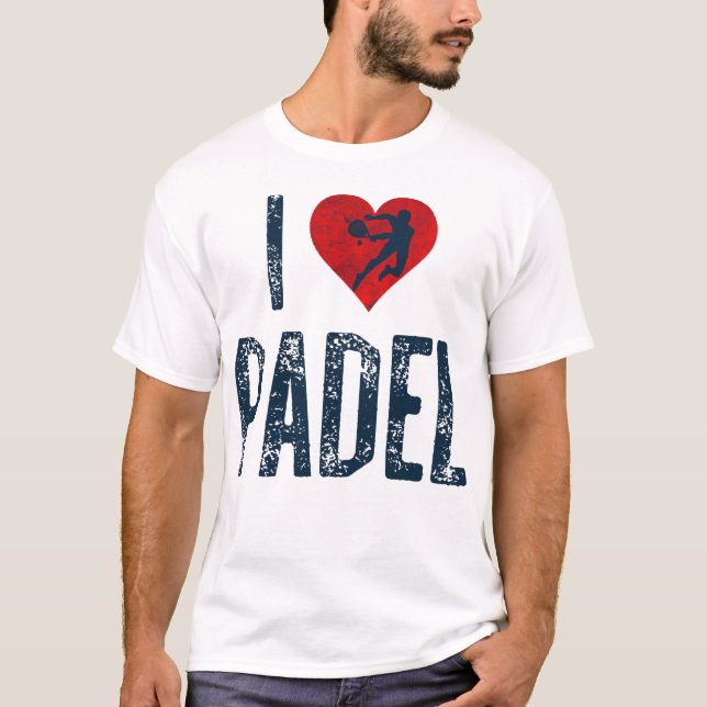 I Liebe Padel T-Shirt (Vorderseite)