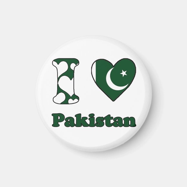 I Liebe Pakistan Magnet (Vorne)
