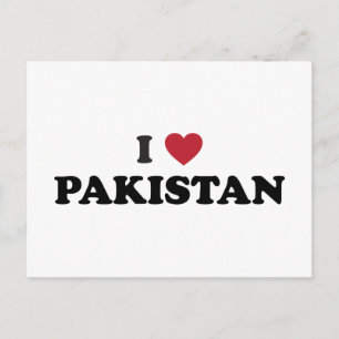 I Liebe Pakistan Postkarte