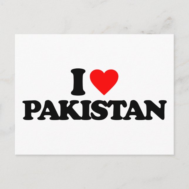I LIEBE PAKISTAN POSTKARTE (Vorderseite)