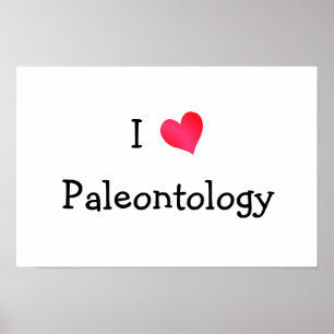 I Liebe Paläontologie Poster