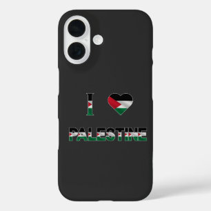 I. Liebe Palästina - Freiheit der Herzstücksflagge iPhone 16 Hülle