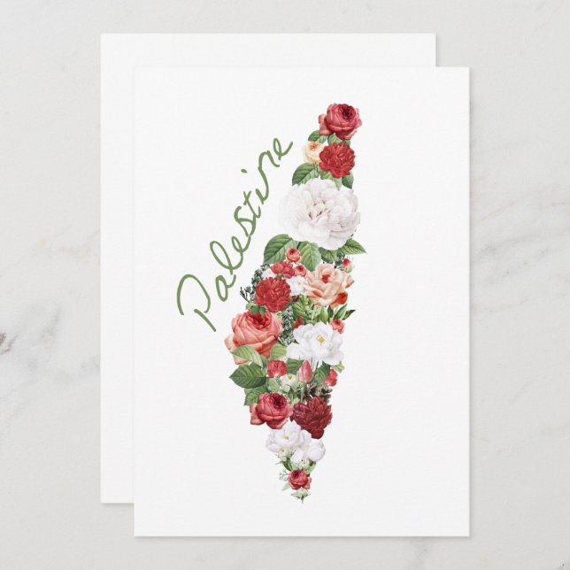 I Liebe Palästina Mein palästinensischer Heimat Einladung (Vorne/Hinten)