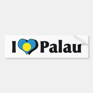 I Liebe Palau Flag Autoaufkleber