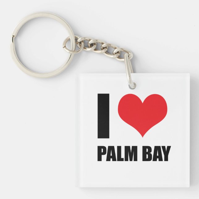 I Liebe Palm Bay Schlüsselanhänger (Vorderseite)