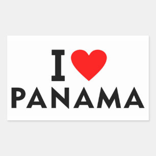 I Liebe Panama Land wie Herztourismus Rechteckiger Aufkleber
