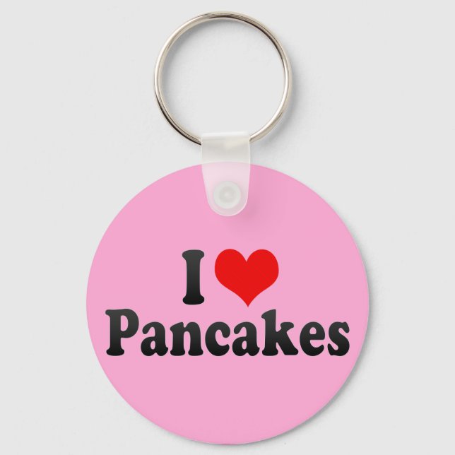 I Liebe Pancakes Schlüsselanhänger (Vorderseite)