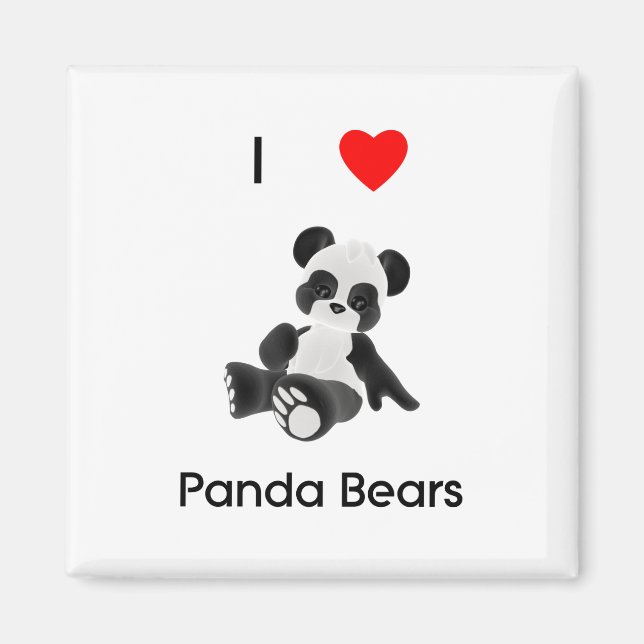 I Liebe Panda Bears Magnet (Vorne)