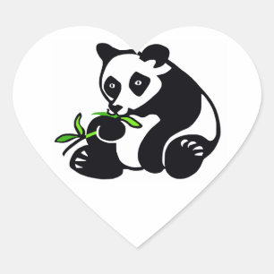 I Liebe Panda BEARS - Wildtiere - Natur - China Herz-Aufkleber