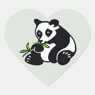 I Liebe Panda BEARS - Wildtiere - Natur - Herz-Aufkleber