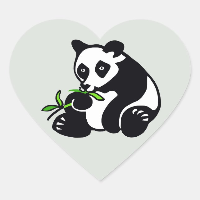 I Liebe Panda BEARS - Wildtiere - Natur - Herz-Aufkleber (Vorderseite)