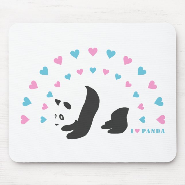 I Liebe Panda Mousepad (Vorne)