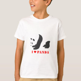 I Liebe Panda (schwarz) T-Shirt