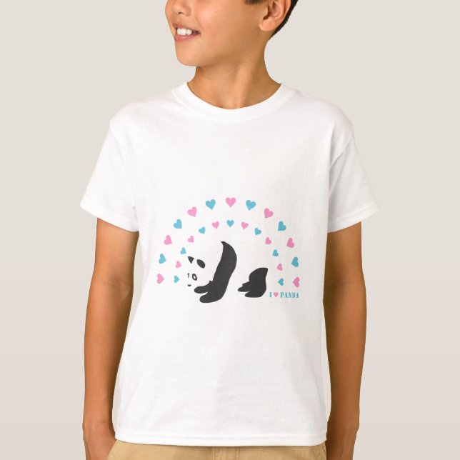 I Liebe Panda T-Shirt (Vorderseite)