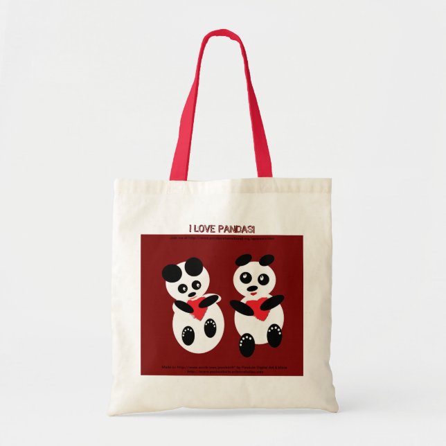 I Liebe-Panda-Taschen-Tasche Tragetasche (Vorne)