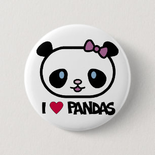 I Liebe-Pandas Button