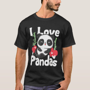 I Liebe Pandas Kawaii Panda Bear T-Shirt
