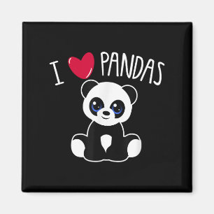 I Liebe Pandas Niedlich Panda Lover Zitat Heart Pa Magnet