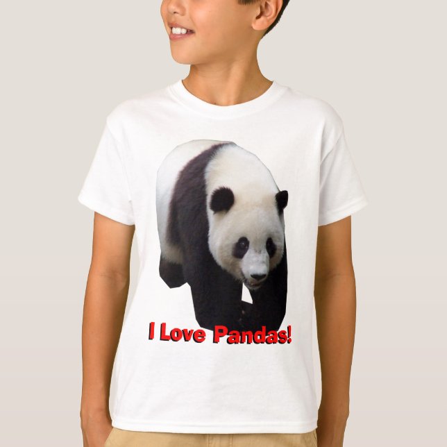 I Liebe-Pandas! Riesiger Panda scherzt Shirt (Vorderseite)