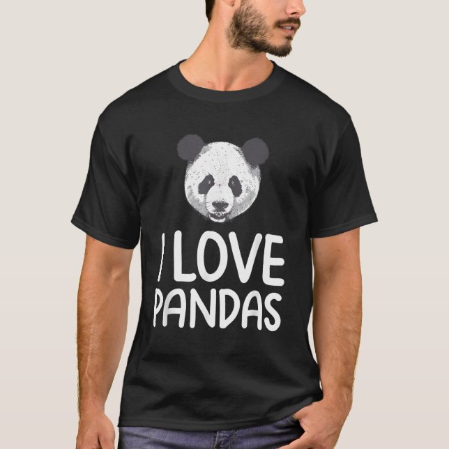 I Liebe Pandas T-Shirt (Vorderseite)