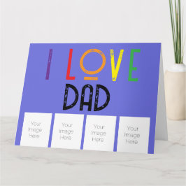 i Liebe Papa Fotos geklappte Grußkarte Karte