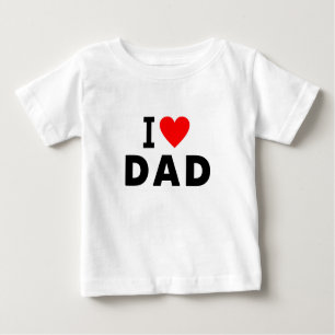 i Liebe Papa Herzpapa Textnachricht Vater Symbol Baby T-shirt