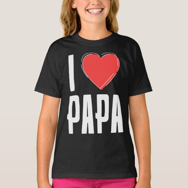 I Liebe PAPA Kinder Shirt - Geschenk des süßen Vat (Vorderseite)