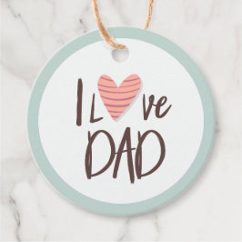 I Liebe Papa - väterlicher Tag - Herz Geschenkanhänger