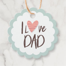 I Liebe Papa - väterlicher Tag - Herz Geschenkanhänger